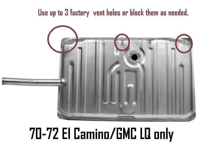 Fuel Tank: 70-72 El Camino